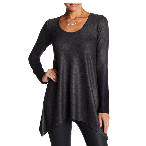 Go Couture Sweaters - Go Couture Scoop Neck Sharkbite Sweater NEW